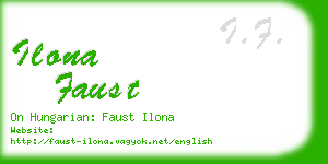 ilona faust business card